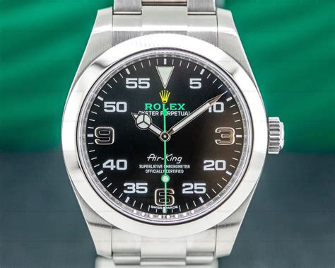 rolex air king black dial.